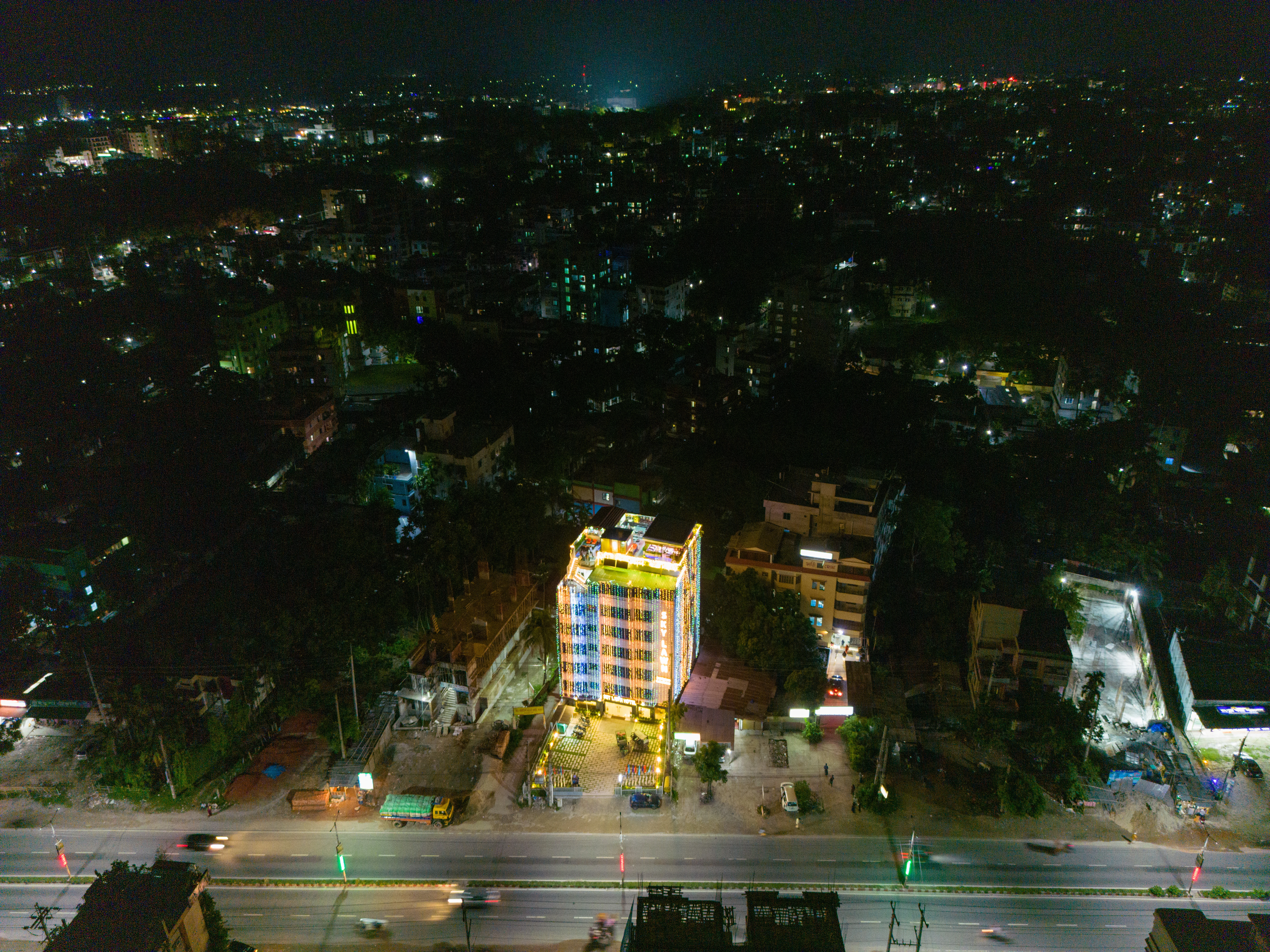 Drone Drone Zoomed Out Night