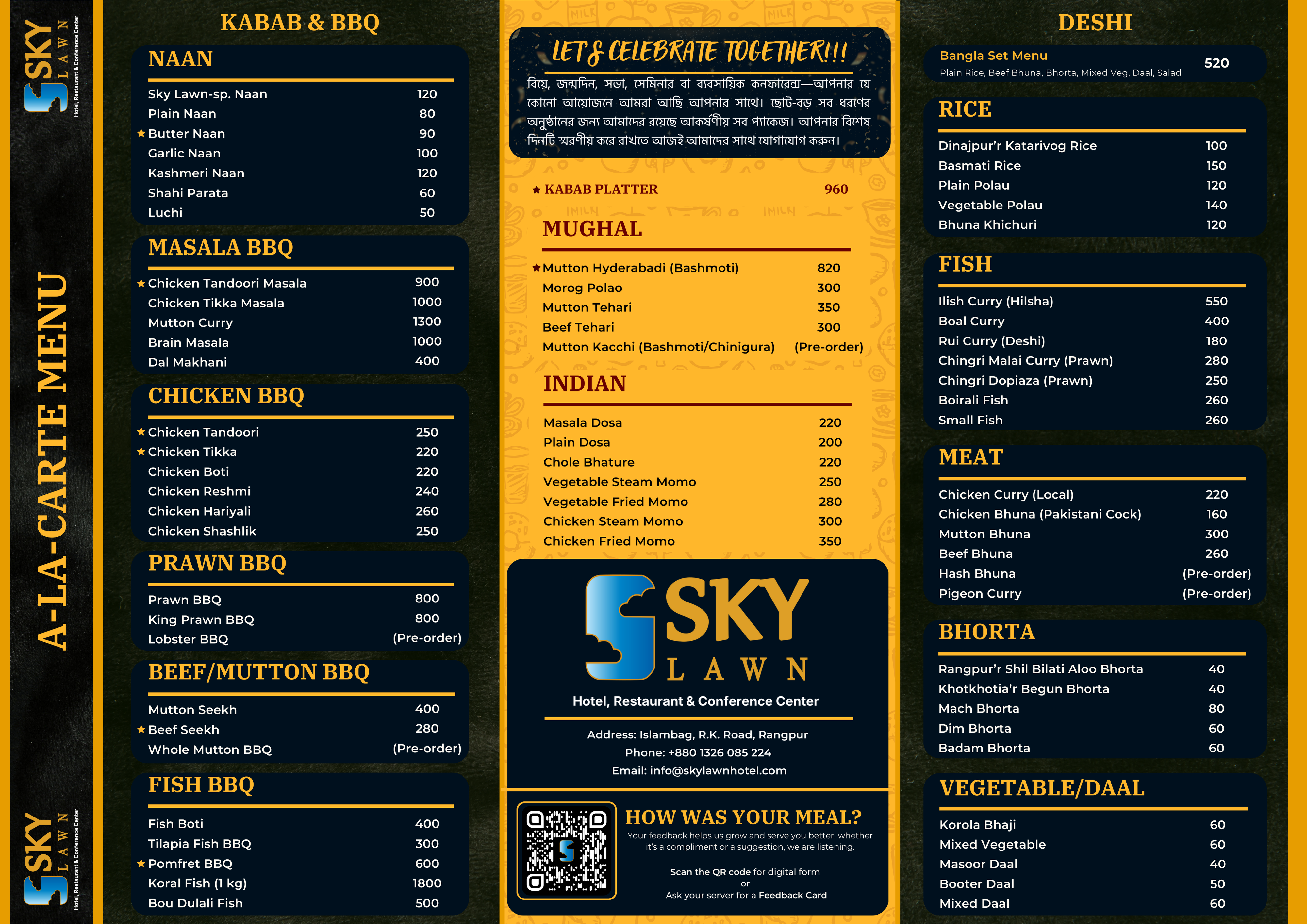 Kabab & BBQ Menu